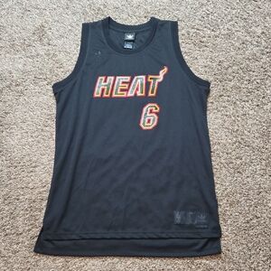 Adidas NBA Basketball Large Miami Heat Lebron James Stitched Jersey Shirt Top